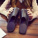 chausson en cuir confortable