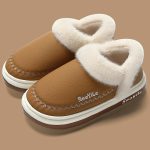 chausson en cuir souple hiver