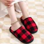 chaussons damier pour femmes