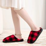 chaussons rétro motif damier