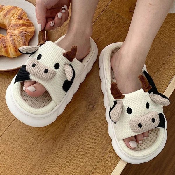 claquette pantoufle vache