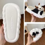 claquette vache motif animalier