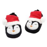 pantoufle bébé forme pingouin