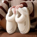 pantoufle en cuir pour l'hiver