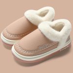 pantoufle hiver en cuir naturel