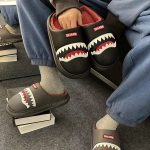 pantoufles hiver requin